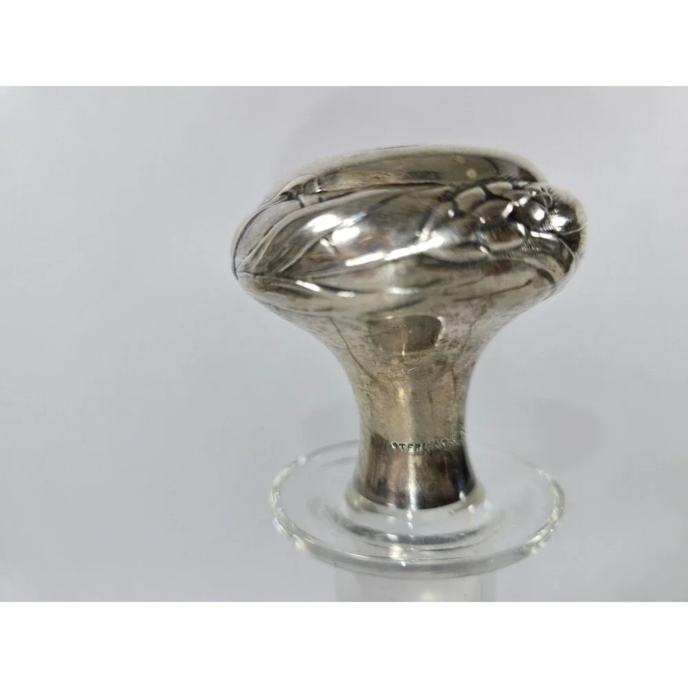 Antique Cut Crystal Decanter with Sterling Silver Stopper – Incredible Condition